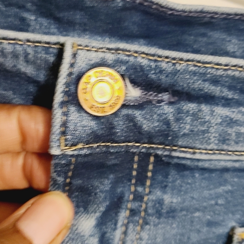 Gap | Women's Flared High Rise Medium Indigo Blue Jeans (Size 16R/33) - Picture 7 of 16